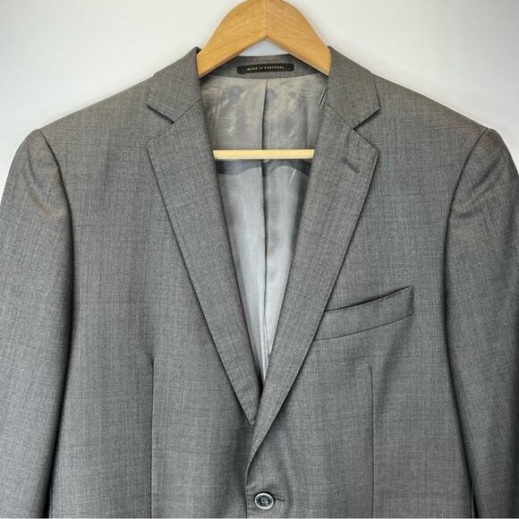 Vitale Barberis Canonico Wool two button blazer gray - 42 - Picture 2 of 12